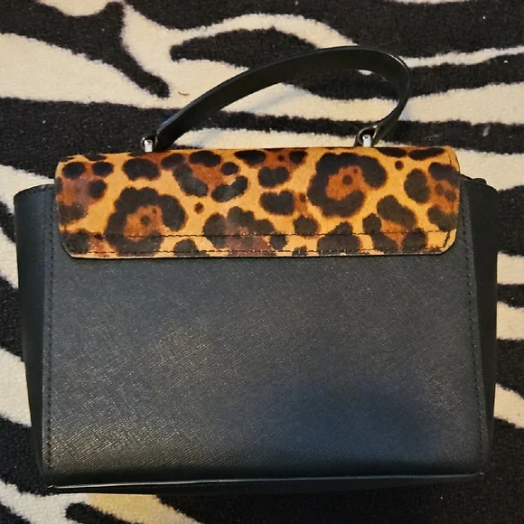 NWOT Kate Spade Leopard Cat Purse with Black and Brown - Picture 2 of 8